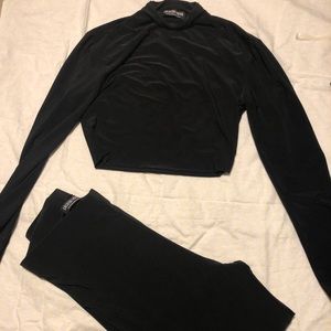 Crop top, long sleeve with leggings